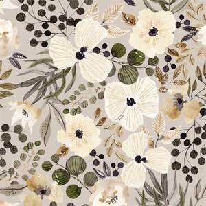 lot 40184 image: VistaPalette 18x236 Boho CreamBrown Daisy Flower Peel and Stick Self Adhesive Wallpaper Removable Contact Paper Stick on Easy Peel Off Wall Paper for Kitchen Bedroom Bathroom Renter - Retail $32