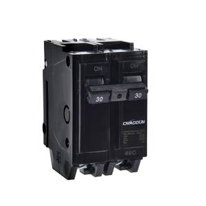 lot 40192 image: 30 Amp Breaker, CNAODUN 2 Pole Circuit Breaker 120240VAC 10KA Plug-in Mount - Retail $14