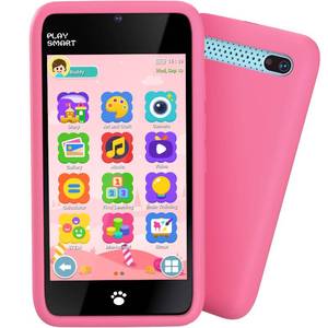 lot 40204 image: MOMILLA Toys Kids Smart Phone for Girls, 3.97 Cell Phone with Dual Cameras, Stickers & Frames, 200 Games, 16GB Storage, Educational Mini Toddler Play Toy, Birthday Gift for Kids Age 3-10 - Retail $48