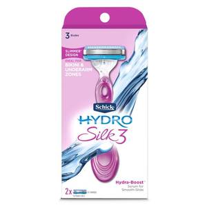 lot 51940 image: Schick Hydro Silk 3 Razors for Women with 2 Razor Blades Refills - Retail $10