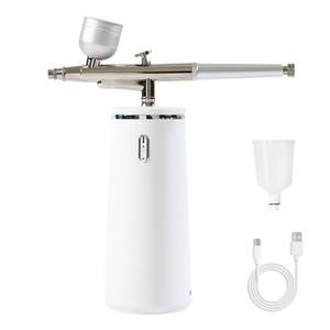 lot 51944 image: Microtree Nano Facial Steamer - Rechargeable & Portable High Pressure Face Oxygen Sprayer Machine, 0.3mm Nozzle Micro Mist Skin Hydrator, Essential Water Infusion Facial Spa Treatment, White - Retail $43