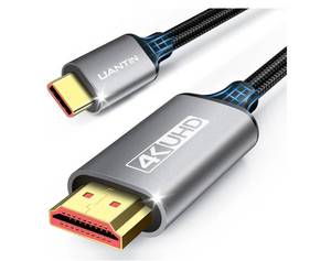 lot 51945 image: USB C to HDMI Cable 6Ft  4K High-Speed USB 3.1 Type-C to HDMI Cord Thunderbolt 345 Compatible with MacBook, Galaxy S9 to S24, iPhone 1516, iPad Pro, iMac, Surface