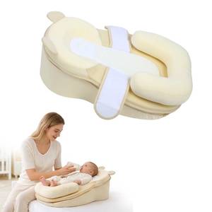 lot 59097 image: Rootling Baby Feeding Pillow, Anti Overflow Feeding Pillow for Reducing Spit-Up, Safety Nursing Pillow, Baby Lounger Reflux Wedge Breastfeeding, Removable top and Bottom - Retail $45