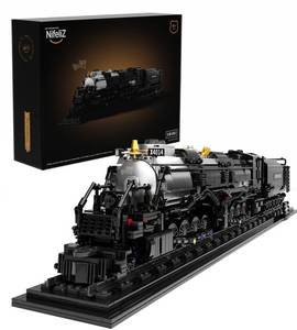 lot 59114 image: Nifeliz Big Boy Locomotive, Articulated Steam Locomotive Building Block Set, Legendary Steam Train Display Kit for Gift Giving (1,818 Pieces) - Retail $70
