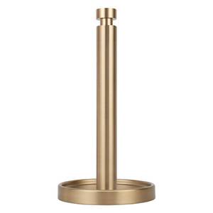 lot 59131 image: Ivilon Countertop Paper Towel Stand - Steady and Easy Tear - Fits All Paper Towel Rolls - Warm Gold - Retail $25
