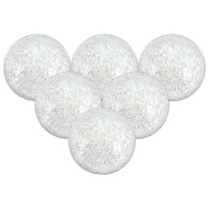 lot 59142 image: M METERXITY 6-Pack Decorative Ball for Bowls, 2.4 Inch Mosaic Glass Balls Decorative Glass Orbs for Home DecorDining TablesWedding PartyCoffee TableCenterpiece Decor White