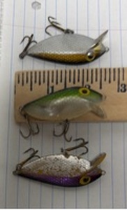 lot 12 image: Collection of 3 Fishing Lures