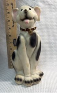 lot 34 image: 8.5 Spotted Dog Figurine with Bell Collar