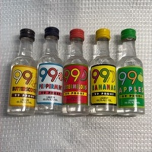 lot 43 image: 99 Brand Mini Liqueur Bottle Collection, never opened