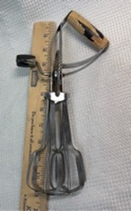 lot 50 image: Manual Hand Egg Beater with Wooden Handles