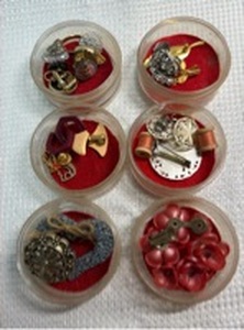 lot 55 image: Mixed Costume Jewelry Lot - Clip-On Earrings and Pins