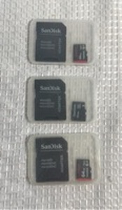 lot 67 image: SanDisk 64GB MicroSD Cards with Adapters - Set of 3