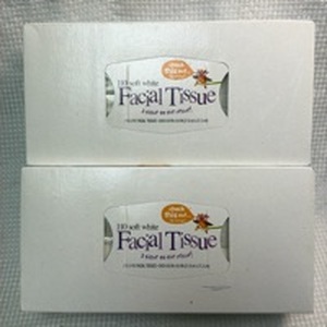 lot 70 image: 110 Soft White Facial Tissue Box Set - 2 Count