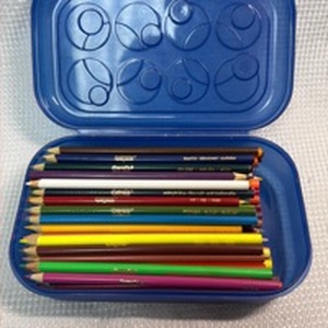 lot 71 image: Crayola Colored Pencils in Blue Storage Case