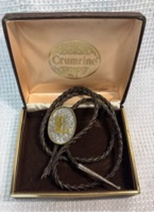 lot 111 image: Crumrine Initial L Western Bolo Tie