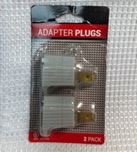 lot 140 image: 2-Pack Electrical Adapter Plugs