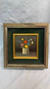 lot 205 image: Floral Still Life Double Framed Artwork, signed by Whipple