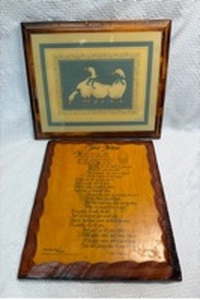 lot 208 image: Decorative Wooden Plaques �� Three Geese & a Poem by Edgar A. Guest