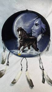 lot 211 image: Moonlit Horse Dreamcatcher Wall Art