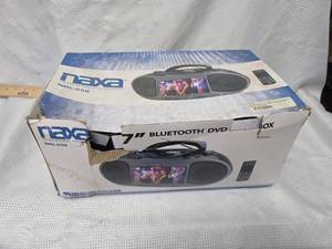 lot 280 image: Naxa NDL-256 7-inch Bluetooth DVD Boombox, appears in near New condition