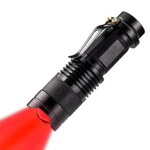 lot 25472 image: High Power 1 Mode Red LED Flashlight, Single Mode Red Flashlight, Red Light Flashlight Red Light Torch for Astronomy, Aviation, Night Observation - Retail $7