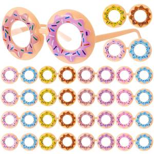 lot 25485 image: 20 Pairs 1220 Pairs Donut Sunglasses Donut Costume Glasses Novelty Glasses Girls Boy Party Favor Birthday Accessory Gift - Retail $25