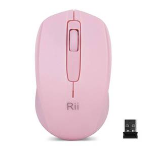 lot 25496 image: Wireless Mouse,2.4G Portable Computer Mice for PC, Laptop, Windows, Office Included Wireless USB dongle (Pink) - Retail $6