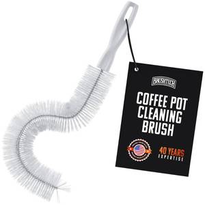 lot 25508 image: Brushtech Coffee Pot Cleaning Brush - Curved Design for Deep Clean Coffee Pot Care with Soft Bristles, Comfortable Handle, No-Soap Scrubbing Action - Retail $13