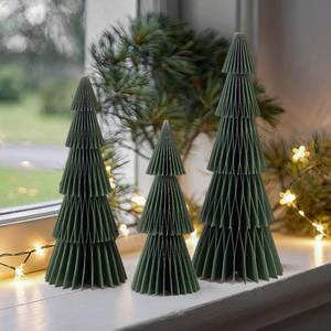 lot 25525 image: 3 PCS Green Honeycomb Christmas Tree Christmas Table Decorations Centerpieces Indoor Reusable Vintage Thick 3D Paper Christmas Tree 8, 10, 12 Magnetic Minimalist Xmas Decorations for Home Party - Retail $27