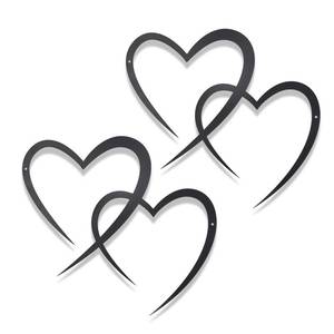 lot 25534 image: Infinity Heart Metal Wall Decor, Infinity Heart Wall Decor for Room Living, Wedding Decor (Black, style3 11.4 x 10.7in) - Retail $10