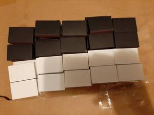 lot 25546 image: 60pcs Blank Match Boxes, 2.25x1.42x0.59in Bulk White Black Matchboxes DIY Craft Plain Storage Container Holder Double-Sided Striker Wedding Bridal Baby Shower Birthday Party Favor, No Matches Included - Retail $21
