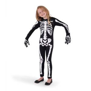 lot 25563 image: Spooktacular Creations Halloween Skeleton Costume Kids Girls, Toddlers Skeleton Jumpsuit for Cosplay - Retail $19