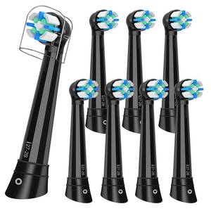 lot 25569 image: Replacement Heads for Oral-B iO Series 2345678910,Toothbrush Heads Compatible with Oral B iO,Medium Bristles for Gentle Gum Care & Effective Cleaning, Black - Retail $20