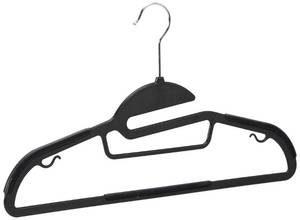 lot 25590 image: Amazon Basics Non-slip Heavy Duty Plastic Hanger with Rubber and Horizontal Bar, Pack of 20