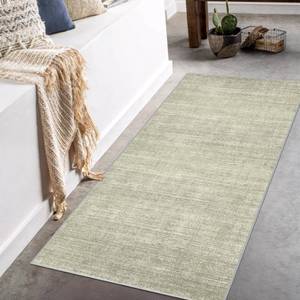 lot 25598 image: Art&Tuft Non-Slip Runner Rug - 2x5 Runner Rug Washable Low-Pile Rugs Runners, Soft Distressed Carpet Runner for Bedroom Bathroom Kitchen Laundry Living Room, Green - Retail $24