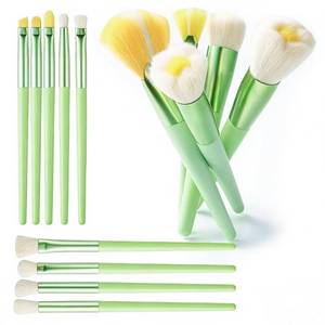 lot 25601 image: Cute Makeup Brushes for Girls, 14pcs Eye Detail Brush Set Premium Synthetic Super Soft Foundation Face Eyeshadow Lip Fan Brush Set for Kids Teens Women - Retail $10