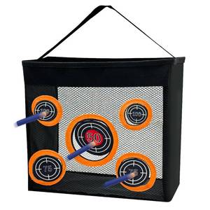 lot 25603 image: Shooting Practice Target Toy Storage Mesh Bag Compatible with Nerf Darts, Portable & Foldable Dart Zone for Kids Boys Girls 6 - Retail $15