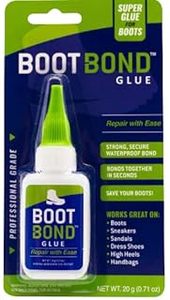 lot 25640 image: BOOT BOND Boot Glue - Quick Dry Boot Repair Formula Works in Seconds - Tough But Flexible Glue Seal - Waterproof Boot Heel Fix Works On Shoe Heel Repair, Thick Sole Boots, Sneakers, and More (B095CQFQHT) - Retail $14