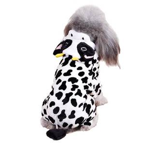 lot 25646 image: Dog Cow Costume - Adorable Halloween Dog Costumes Cow Style Hoodie Soft and Comfortable Jumpsuits for Small Puppy Dog - Retail $13