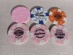 lot 2173 image: Harley-Davidson Dealership Poker Chip Collection