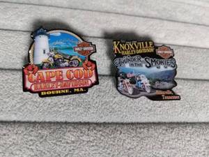 lot 2203 image: Harley-Davidson Dealer Magnets - Cape Cod & Knoxville