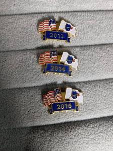 lot 2208 image: American Flag Collector Pins 2013-2016 Set