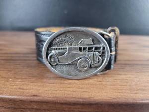 1920s Classic Car Leather Belt Size 40