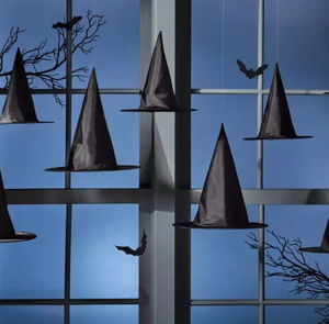 lot 42027 image: Hyde and EEK Hanging Witch Hats Halloween Decoration - 8 Count