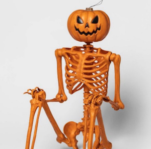 lot 42029 image: Hyde and Eek Posable Pumpkin Skeleton Decoration