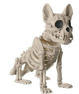 lot 42072 image: French Bulldog Skeleton Halloween Tabletop Decoration 11 in