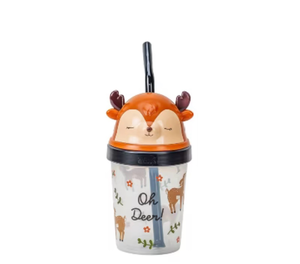 lot 42103 image: Zak Designs Deer Kids Straw Tumbler