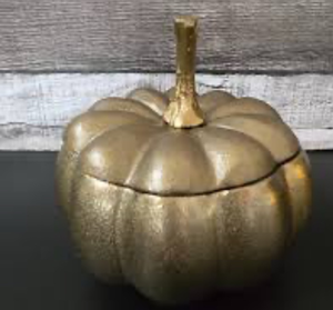 lot 42980 image: Decorative Fall Metal Container Set