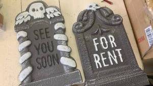 lot 42999 image: Halloween Foam Tombstone Set - Spirit Halloween Collection