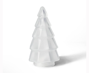 lot 42123 image: Glass LED Tree in Matte White from Target Bullseye Playground Holiday